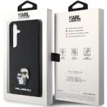 Karl Lagerfeld KLHCS24SPSAKCMPK S921 Hardcase Black Saffiano Karl & Choupette Metal Pin Kryt Samsung Galaxy S24
