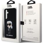 Karl Lagerfeld KLHCS24SSNIKBCK Hardcase Black Silicone Ikonik Kryt Samsung Galaxy S24