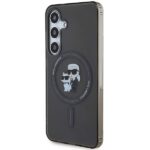 Karl Lagerfeld KLHMS24SHGKCNOK Black Hardcase IML Karl&Choupette MagSafe Kryt Samsung Galaxy S24
