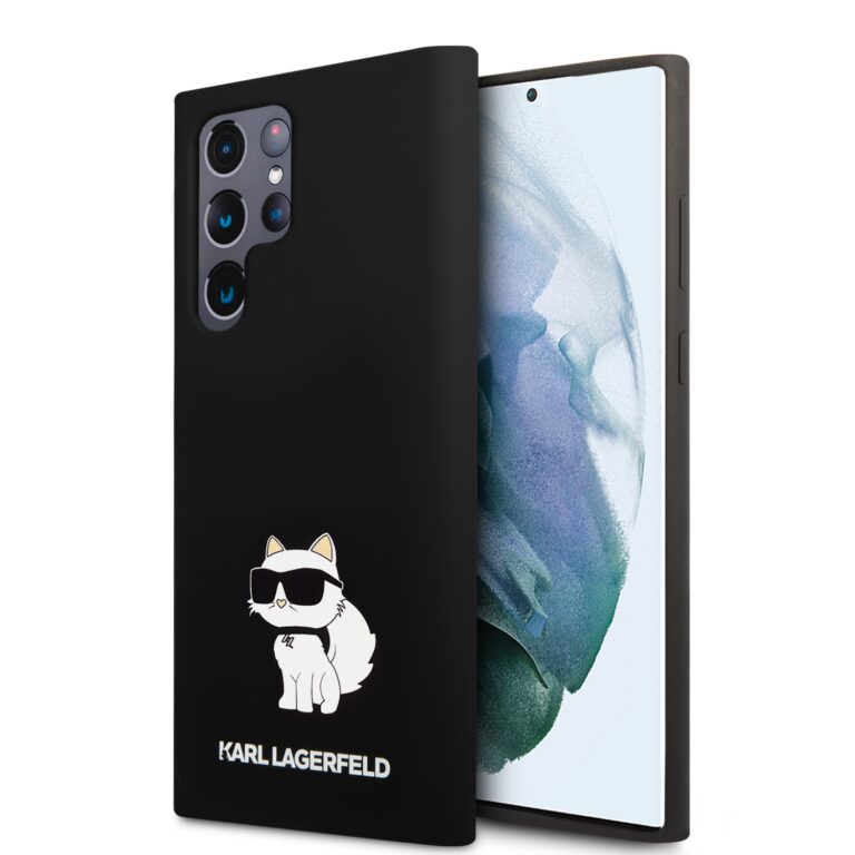 Karl Lagerfeld Liquid Silicone Choupette NFT Black Kryt Samsung Galaxy S24 Ultra