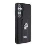 Karl Lagerfeld Saffiano Grip Stand Metal Logo Black Kryt Samsung Galaxy S24 Plus