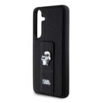 Karl Lagerfeld Saffiano Grip Stand Metal Logo Black Kryt Samsung Galaxy S24 Plus