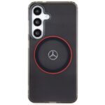 Mercedes MEHMS24S23HUORK Black Hardcase Double Layer W/ Red MagSafe Kryt Samsung Galaxy S24