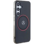 Mercedes MEHMS24S23HUORK Black Hardcase Double Layer W/ Red MagSafe Kryt Samsung Galaxy S24