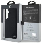 Mercedes MEHMS24S23RBGVK S921 Black Hardcase Leather Debossed Line MagSafe Kryt Samsung Galaxy S24