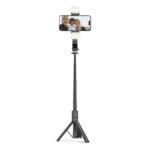 Tech-Protect L05S Wireless Selfie Stick Tripod & LED Light Black