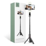 Tech-Protect L05S Wireless Selfie Stick Tripod & LED Light Black