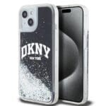 DKNY Liquid Glitter Arch Logo Black Kryt iPhone 14