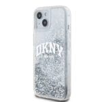 DKNY Liquid Glitter Arch Logo Transparent Kryt iPhone 14