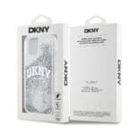 DKNY Liquid Glitter Arch Logo Transparent Kryt iPhone 14