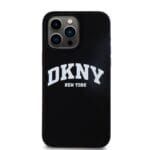 DKNY Liquid Silicone Arch Logo MagSafe Black Kryt iPhone 12/12 Pro