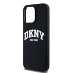 DKNY Liquid Silicone Arch Logo MagSafe Black Kryt iPhone 12/12 Pro
