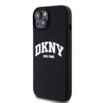 DKNY Liquid Silicone Arch Logo MagSafe Black Kryt iPhone 14