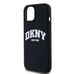 DKNY Liquid Silicone Arch Logo MagSafe Black Kryt iPhone 14