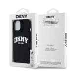 DKNY Liquid Silicone Arch Logo MagSafe Black Kryt iPhone 14