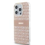 DKNY PC/TPU Repeat Pattern Tonal Stripe MagSafe Pink Kryt iPhone 15 Pro