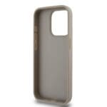 DKNY PU Leather Checkered Pattern and Stripe Beige Kryt iPhone 15 Pro Max