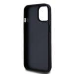 DKNY PU Leather Checkered Pattern and Stripe Black Kryt iPhone 15
