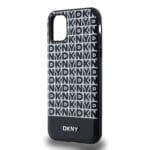 DKNY PU Leather Repeat Pattern Bottom Stripe MagSafe Black Kryt iPhone 11