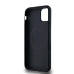 DKNY PU Leather Repeat Pattern Bottom Stripe MagSafe Black Kryt iPhone 11