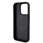 DKNY PU Leather Repeat Pattern Bottom Stripe MagSafe Black Kryt iPhone 12/12 Pro