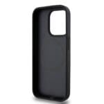 DKNY PU Leather Repeat Pattern Stack Logo MagSafe Black Kryt iPhone 13 Pro Max