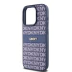 DKNY PU Leather Repeat Pattern Tonal Stripe Blue Kryt iPhone 15 Pro Max