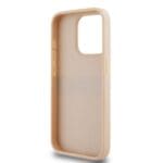 DKNY PU Leather Repeat Pattern Tonal Stripe Pink Kryt iPhone 14 Pro