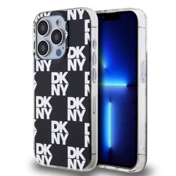 DKNY PC/TPU Checkered Pattern Black Kryt iPhone 14 Pro Max