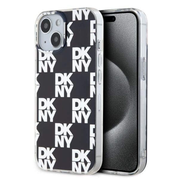 DKNY PC/TPU Checkered Pattern Black Kryt iPhone 15