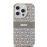 DKNY PC/TPU Repeat Pattern Tonal Stripe MagSafe Beige Kryt iPhone 13 Pro