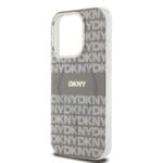 DKNY PC/TPU Repeat Pattern Tonal Stripe MagSafe Beige Kryt iPhone 13 Pro