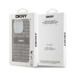 DKNY PC/TPU Repeat Pattern Tonal Stripe MagSafe Beige Kryt iPhone 13 Pro