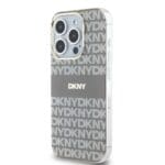 DKNY PC/TPU Repeat Pattern Tonal Stripe MagSafe Beige Kryt iPhone 13 Pro Max