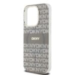 DKNY PC/TPU Repeat Pattern Tonal Stripe MagSafe Beige Kryt iPhone 13 Pro Max