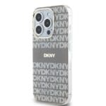 DKNY PC/TPU Repeat Pattern Tonal Stripe MagSafe Beige Kryt iPhone 14 Pro