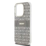 DKNY PC/TPU Repeat Pattern Tonal Stripe MagSafe Beige Kryt iPhone 14 Pro Max