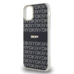 DKNY PC/TPU Repeat Pattern Tonal Stripe MagSafe Black Kryt iPhone 11
