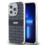 DKNY PC/TPU Repeat Pattern Tonal Stripe MagSafe Black Kryt iPhone 14 Pro
