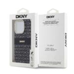DKNY PC/TPU Repeat Pattern Tonal Stripe MagSafe Black Kryt iPhone 15 Pro Max
