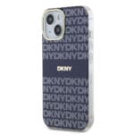 DKNY PC/TPU Repeat Pattern Tonal Stripe MagSafe Blue Kryt iPhone 15