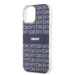 DKNY PC/TPU Repeat Pattern Tonal Stripe MagSafe Blue Kryt iPhone 15