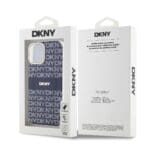 DKNY PC/TPU Repeat Pattern Tonal Stripe MagSafe Blue Kryt iPhone 15