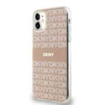 DKNY PC/TPU Repeat Pattern Tonal Stripe MagSafe Pink Kryt iPhone 11