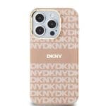 DKNY PC/TPU Repeat Pattern Tonal Stripe MagSafe Pink Kryt iPhone 13 Pro