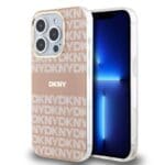 DKNY PC/TPU Repeat Pattern Tonal Stripe MagSafe Pink Kryt iPhone 13 Pro