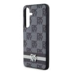 DKNY PU Leather Checkered Pattern and Stripe Black Kryt Samsung Galaxy S24 Plus