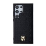 DKNY PU Leather Repeat Pattern Stack Logo MagSafe Black Kryt Samsung Galaxy S24 Ultra