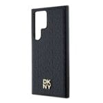 DKNY PU Leather Repeat Pattern Stack Logo MagSafe Black Kryt Samsung Galaxy S24 Ultra