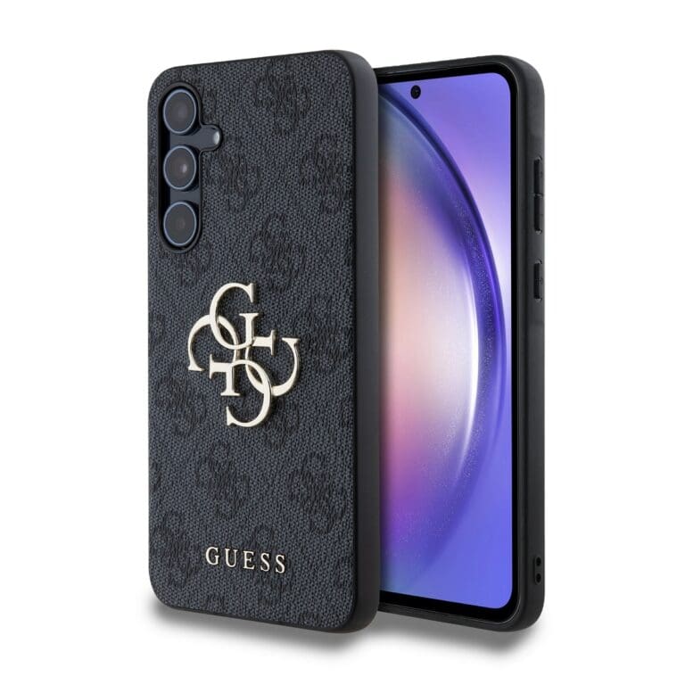 Guess PU 4G Metal Logo Grey Kryt Samsung Galaxy A55 5G